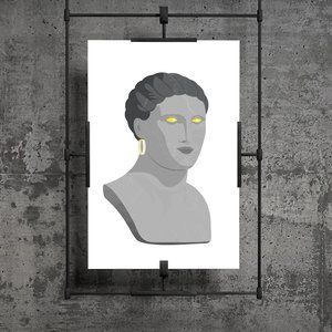 Greek Goddess with Golden Earring